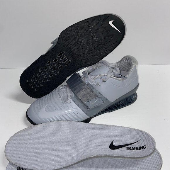 Nike Romaleos 3XD Weightlifting Gym Shoes AO7987-010 Silver Gray Size US 12.5